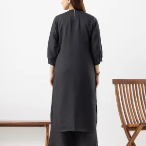 Black Straight Kurta Set for Women Stylish Ethnic Casual Wear
