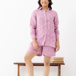 Women's Pink Floral Cotton Co-ord Set