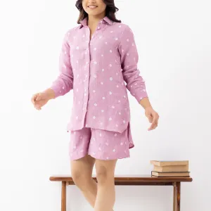 Women's Pink Floral Cotton Co-ord Set