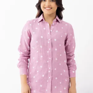 Women's Pink Floral Cotton Co-ord Set