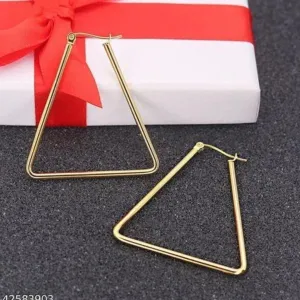 GOLDEN TIKONA Hoop Earrings Big Size Alloy Earring for Girls & Women Pack1 Pair