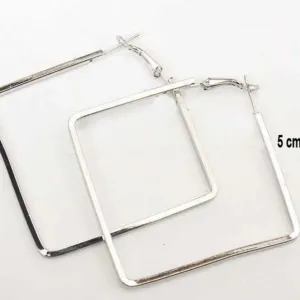 Silver CHAKOR Hoop Earrings Big Size Alloy Earring for Girls & Women Pack1 Pair