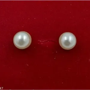 Latest Fashion Pearl SILVER Plated Earrings WHITE Pearl Metal Drops & Danglers