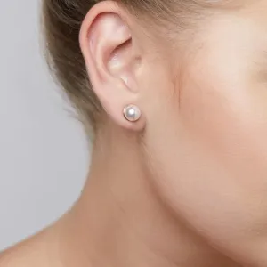 Latest Fashion Pearl SILVER Plated Earrings WHITE Pearl Metal Drops & Danglers