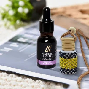 Aesthetic Living Studded Car Aromatizer Diffuser with Essential Oil