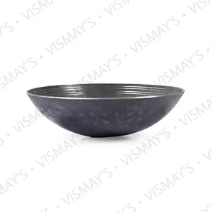 Vismays Smooth Edge Iron Kadhai Handle Free Hammered Design