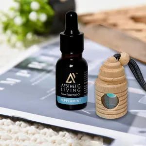 Wooden Hut Car Aroma Diffuser Bottle wit...