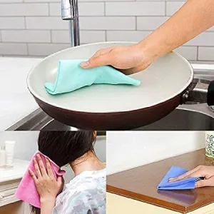 Qawvler Magic Towel Drying Reusable Water Absorbent Multipurpose Cleaning Cloth For Kitchen (Pack Of 2)