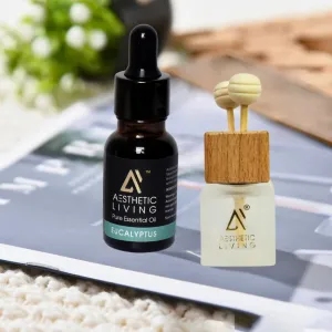 Car Aromatizer Diffuser with White Reed Pods Vent Clip