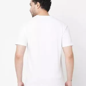 Trending Cup In Hand MC Stan Style Printed White Round Neck T-Shirt for Men | Half Sleeves Polyester Tee