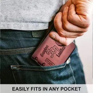 Genuine 501 PU Leather Printed Wallet, Classic Beige, Snap Closure (Pack of 1)