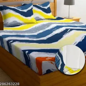 Homdazal Microfibre Abstract Queen Bedsheet Multicolor Style