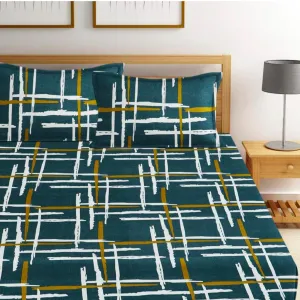 Homdazal Microfibre Abstract Queen Bedsheet Multicolor Urban