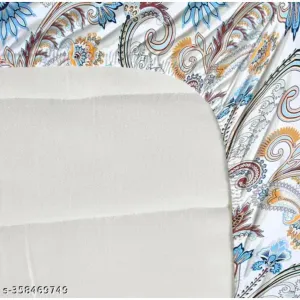 Homdazal Microfibre Abstract Queen Bedsheet Multicolor Marble