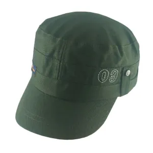 Short Visor Captain Style Golf Caps For Men Green Color