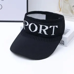 Tennis Golf Half Visor Hats And Caps For Men Black Color
