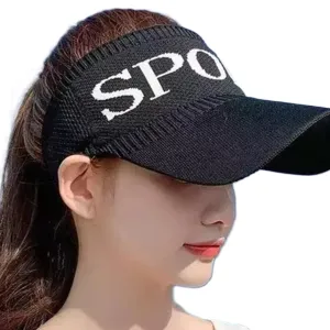 Tennis Golf Half Visor Hats And Caps For Men Black Color