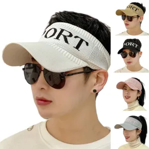 Tennis Golf Half Visor Hats And Caps For Men White Color