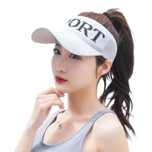 Tennis Golf Half Visor Hats And Caps For Men White Color