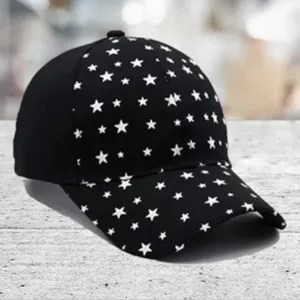 Star Pattren Black And White Color Sports Party Caps
