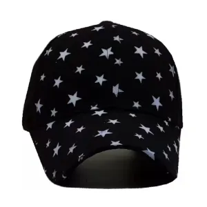 Star Pattren Black And White Color Sports Party Caps