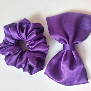 Hair Accessories Gift Combo for Girl/Women (6 Pcs Set)/Best Gift for Birthday/anniversary gift/Gift Combo/Gift Hamper Braided headband, Scrunchie , Bow clip , Small pearl Ear ring, Neck chain, Small jar candle( Sandlewood 30g)