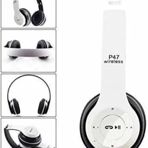 P47 Wireless Bluetooth Headphones | Deep Bass | Foldable Design | Built-in Mic | All-Day Comfort & Noise Isolation