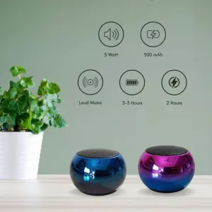 Mini Bluetooth Speaker with TWS Pairing | Compact Metal Body & Powerful Sound