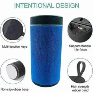 KT-125 Mini Handy Bluetooth Speaker | Portable, Splash-Proof, High Bass Sound, FM Radio, TF Card Slot, Built-in Mic, with inbuilt Phone Stand