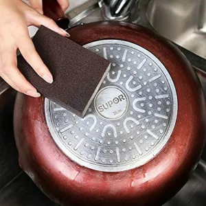 Emery Magic Brown Sponge Deep Cleaner of Kitchen Tools, Gas Stove, Utensils (MOQ 2 Pcs)