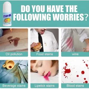 Stain Remover for Clothes | Multi-Purpose Roll Bead Fabric Clothes Stain Remover Pan | Instant Stain Remover for Cotton, Linen, Polyester, Blended Fabric, Denim, Down Jacket etc.