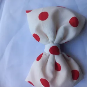 White Braided HairBand with White Polka Dot Retro Design Combo for Women and Girls/Hair Accessories Makeup Hairband Hair Accessories for Women Pack of 4 (White &Red)