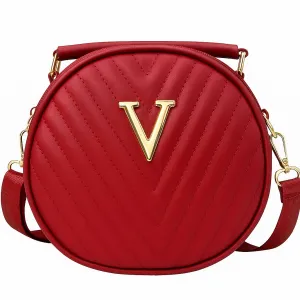 Trendy Sling Bag for Women Quilted Round Shape Crossbody Handbag with Stylish Finish