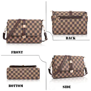 Women's Premium Monogram Sling Bag with Adjustable Strap and Buckle Design Ladies purse Handbag | Stylish Shoulder Bag | Gift for Women