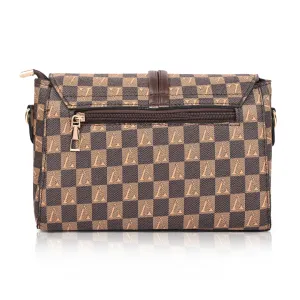 Women's Premium Monogram Sling Bag with Adjustable Strap and Buckle Design Ladies purse Handbag | Stylish Shoulder Bag | Gift for Women