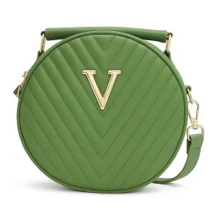 Trendy Sling Bag for Women Quilted Round...