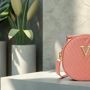 Trendy Sling Bag for Women Quilted Round Shape Crossbody Handbag with Stylish Finish