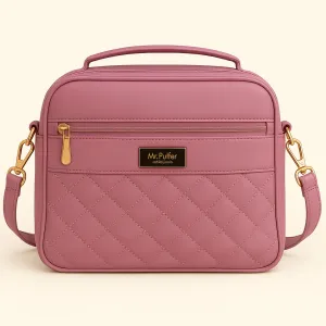 Stylish Quilted Sling Bag for Women & Gi...