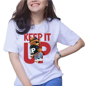 Womens Casual Cotton Round Neck Half Short Sleeve Printed T-Shirt