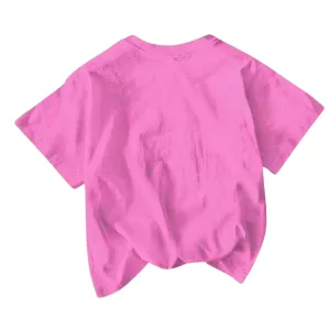 Women Short Sleeve Cotton Blend Oversized Printed Round Neck T-Shirt