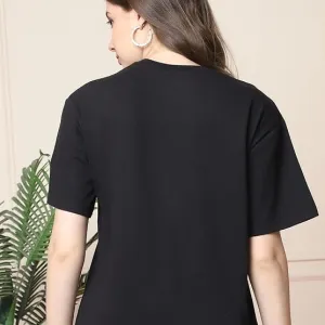 Women Over Size Stylish Graphic Tee for Women – 100% Cotton Printed T-Shirt