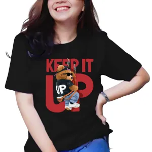 Womens Casual Cotton Round Neck Half Short Sleeve Printed T-Shirt