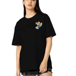 Stylish Graphic Tee for Women – 100% Cotton Printed T-Shirt