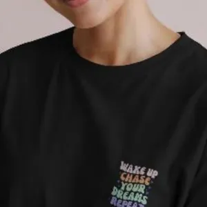 Women's 100% Cotton Oversized Half Sleeve Tshirt for Women-Drop Shoulder Front Printed Round Neck Relaxed Fit T-Shirt