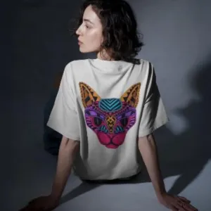 Women's Graphic Printed Cotton Short Sleeve Shirt