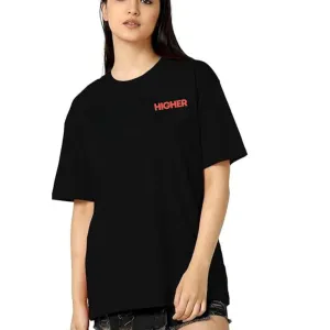 Women Over Size Stylish Graphic Tee for Women – 100% Cotton Printed T-Shirt