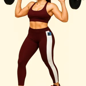 Activewear Yoga Tights Mid Waist Stretch Workout Pants