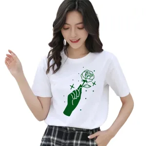 Smile Graphic T-Shirt, White Cotton Top,...