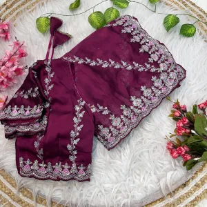 Designer Magenta Rangoli Silk Embroidery...
