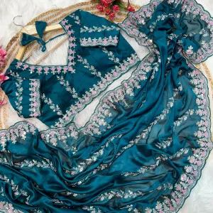 Women's Cotton Embroidery Straight Kurti Pant Set